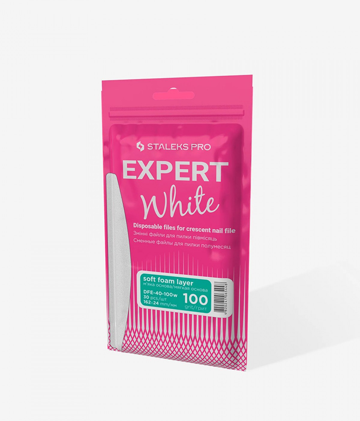 Комплект сменящи се абразиви за пила Полумесец Expert 40 100 грит 30бр, с пяна