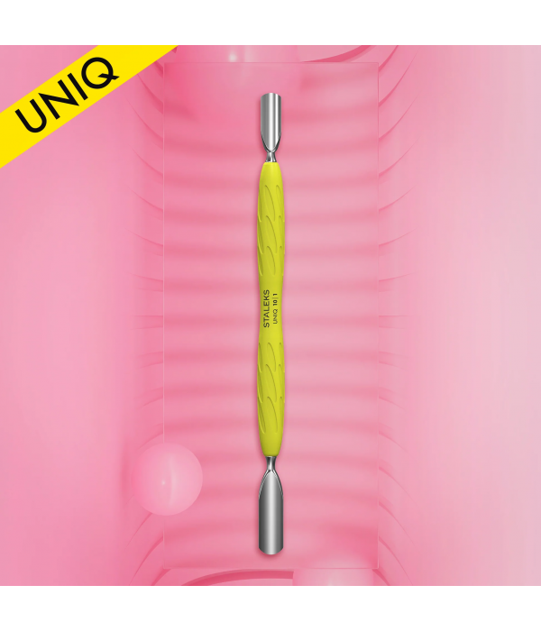 Избутвач за маникюр със силиконова дръжка UNIQ10/1, жълт