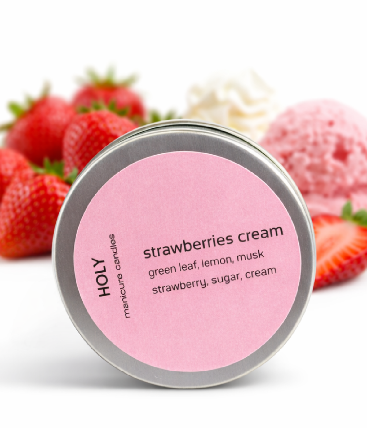 Масажна свещ Strawberries cream 30 мл.
