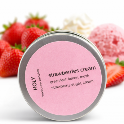 Масажна свещ Strawberries cream 30 мл.