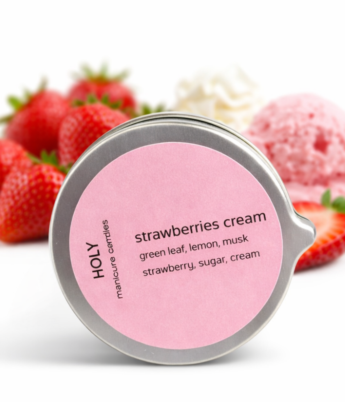 Масажна свещ Strawberries cream 90 мл.