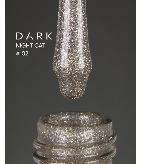 Гел лак Dark Night Cat №02 10 мл