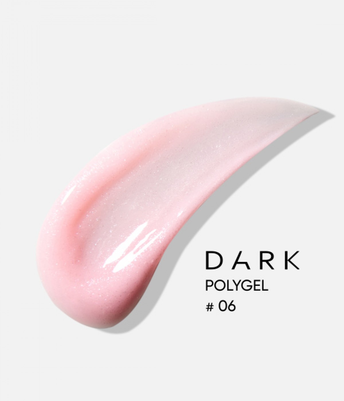 Полигел Dark №6 светлорозово с брокат 30 мл